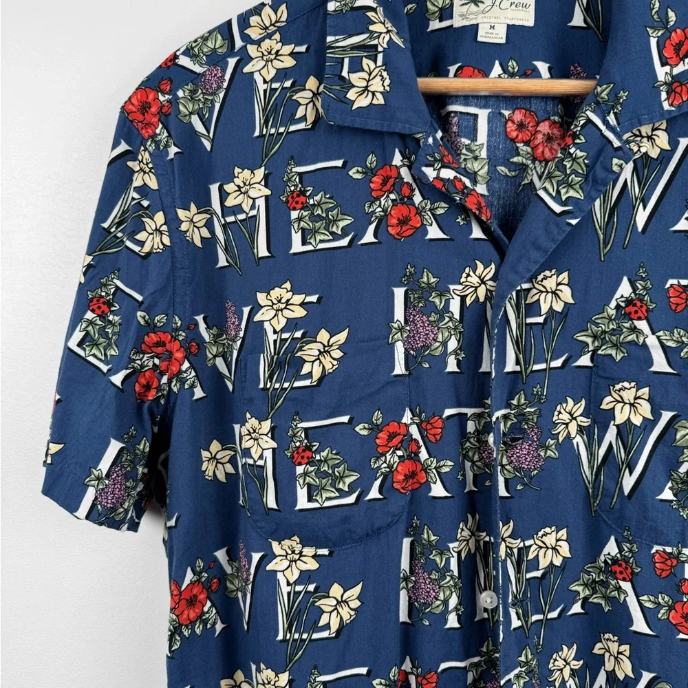 J.Crew‎ Men Hawaiian Floral Shirt Size Medium